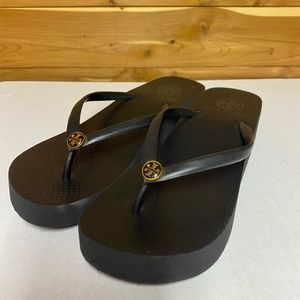 Tory Burch wedge flip flops